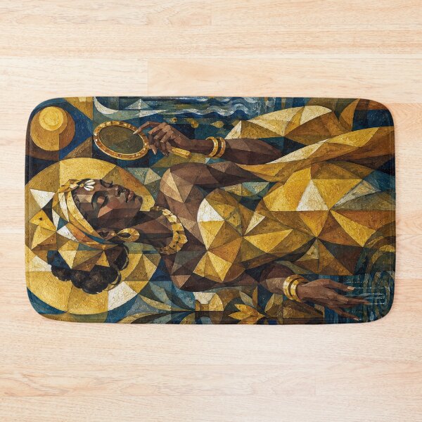 Item preview, The Golden Flow of Oshun painting. designed and sold by GalleryKauffeld.