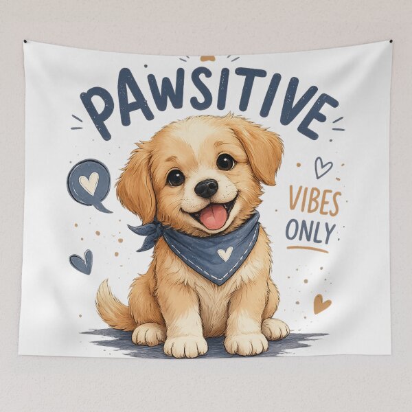 Item preview, Cute Puppy Pawsitive Vibes Only Dog Lover designed and sold by Rohinirohi029.