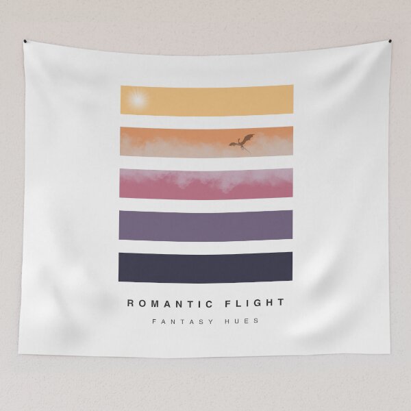Item preview, ‘Romantic Flight’ Fantasy Hue Palette Special Edition Graphic Artwork designed and sold by The Colourful Game.