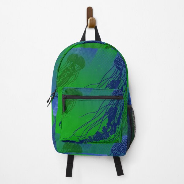 Item preview, Jellyfish Swarm Green Blue Ocean designed and sold by chaaval.