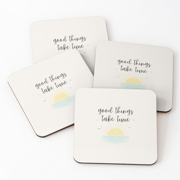Item preview, Good Things Take Time Mindful Sunset Illustration designed and sold by GemsAnatomy.