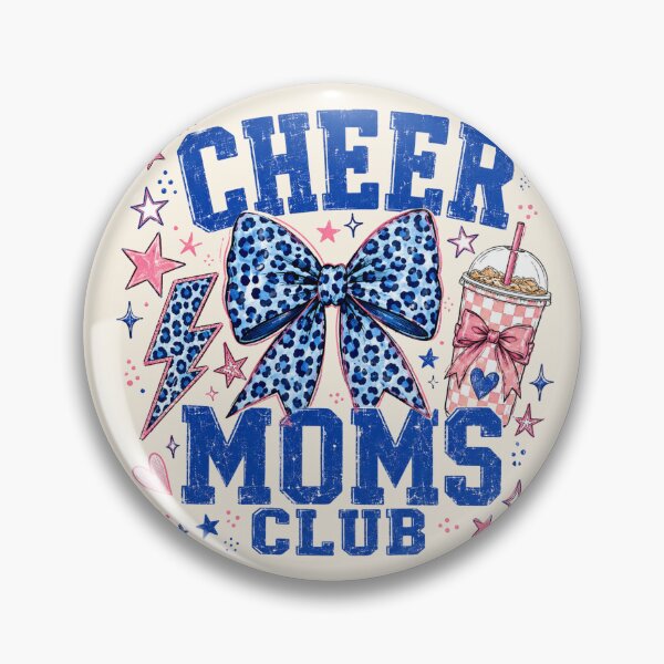 Item preview, Blue Leopard Bow Cheer Moms Club Pink Checkered Coffee Viral designed and sold by Yellowriversss.