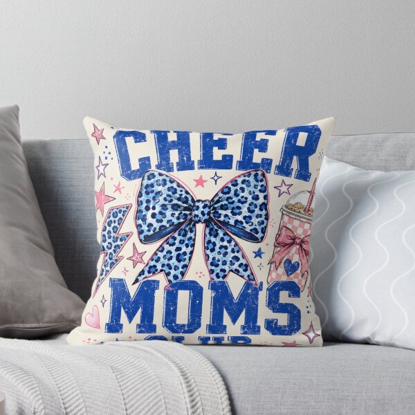Item preview, Blue Leopard Bow Cheer Moms Club Pink Checkered Coffee Viral designed and sold by Yellowriversss.