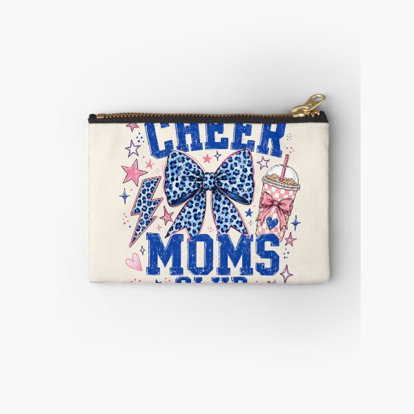 Item preview, Blue Leopard Bow Cheer Moms Club Pink Checkered Coffee Viral designed and sold by Yellowriversss.