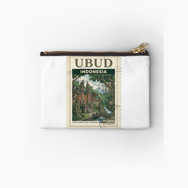 Item preview, Vintage Ubud Bali Sacred Monkey Forest Travel Stamp designed and sold by k3rstman1.