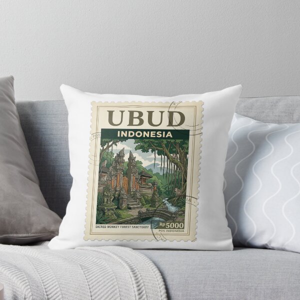 Item preview, Vintage Ubud Bali Sacred Monkey Forest Travel Stamp designed and sold by k3rstman1.