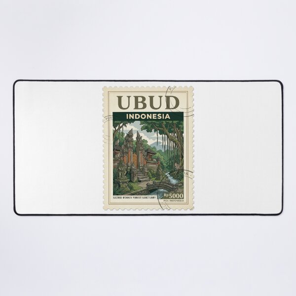 Item preview, Vintage Ubud Bali Sacred Monkey Forest Travel Stamp designed and sold by k3rstman1.