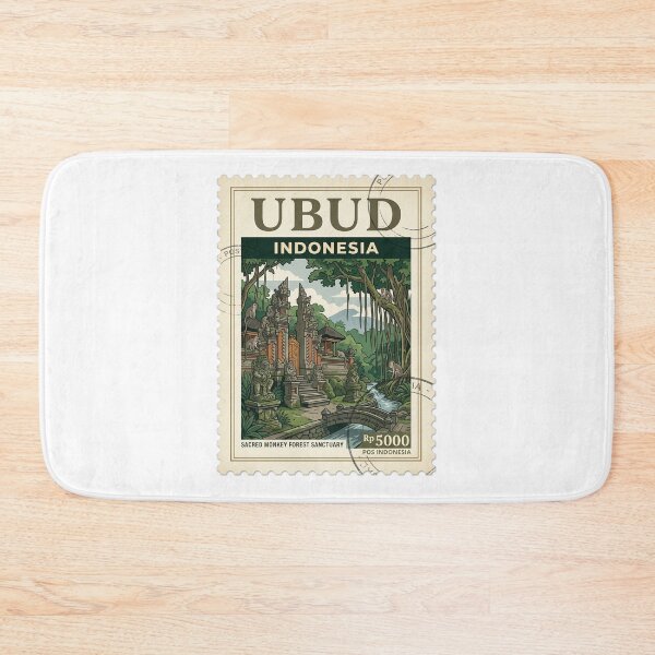 Item preview, Vintage Ubud Bali Sacred Monkey Forest Travel Stamp designed and sold by k3rstman1.