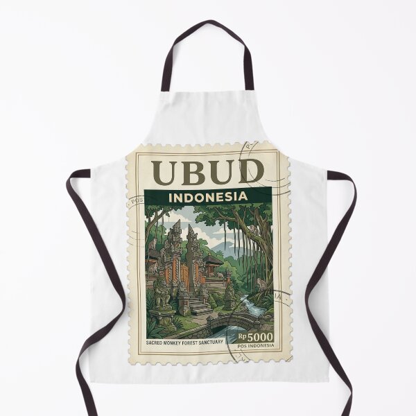 Item preview, Vintage Ubud Bali Sacred Monkey Forest Travel Stamp designed and sold by k3rstman1.