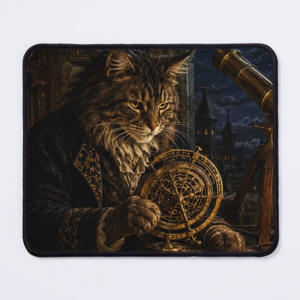 Item preview, The Celestial Maine Coon - Astronomer Cat Art designed and sold by Ada’s Mystic Atelier .