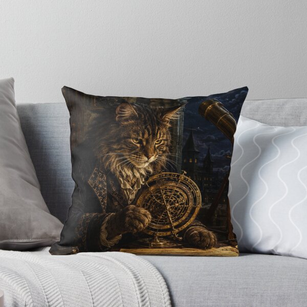 Item preview, The Celestial Maine Coon - Astronomer Cat Art designed and sold by Ada’s Mystic Atelier .
