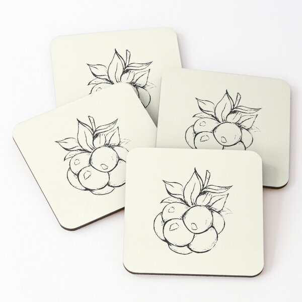 Item preview, Sea Buckthorn Branch Sketch | Minimal Botanical Berry Illustration designed and sold by Sagi Jane Art.