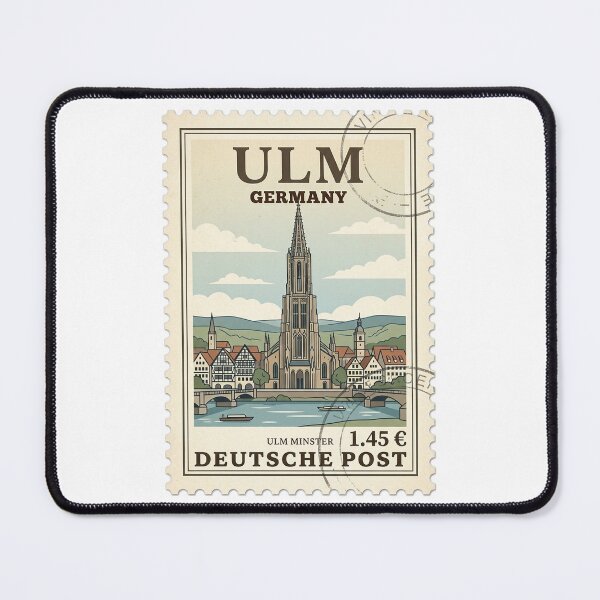 Item preview, Ulm Minster Cathedral Germany Vintage Travel Stamp designed and sold by k3rstman1.