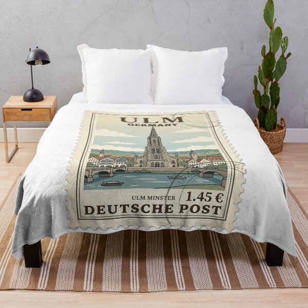 Item preview, Ulm Minster Cathedral Germany Vintage Travel Stamp designed and sold by k3rstman1.
