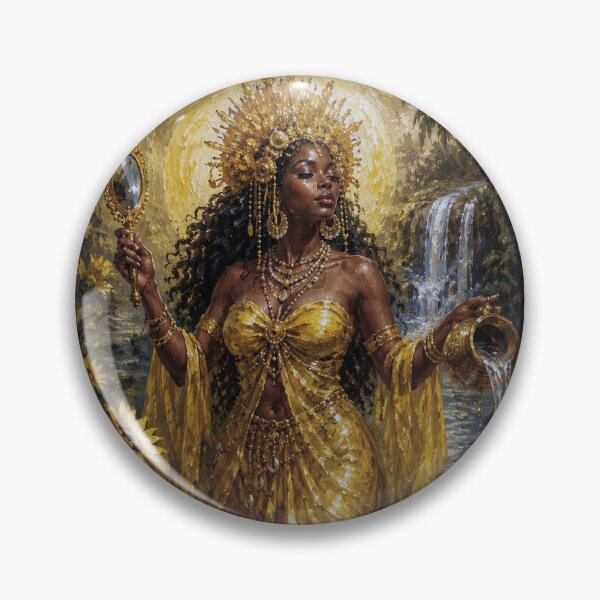 Item preview, Oshun: Keeper of Love and Abundance painting. designed and sold by GalleryKauffeld.