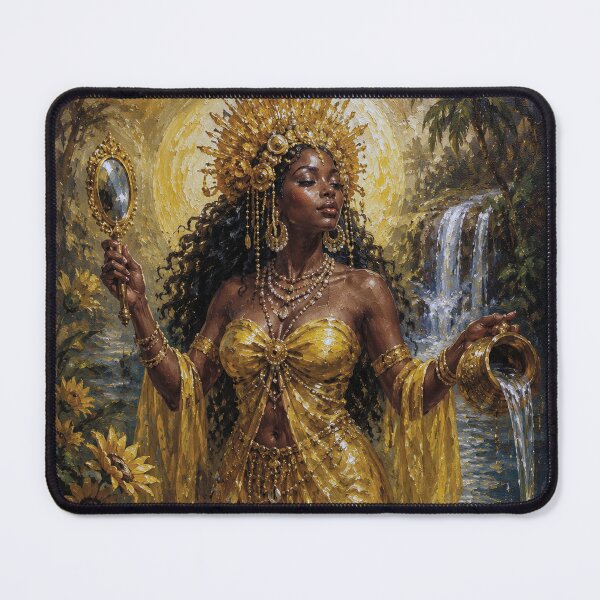 Item preview, Oshun: Keeper of Love and Abundance painting. designed and sold by GalleryKauffeld.