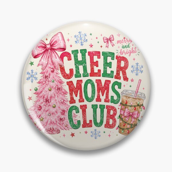Item preview, Christmas Tree Cheer Moms Club Pink Bow Merry and Bright designed and sold by Yellowriversss.