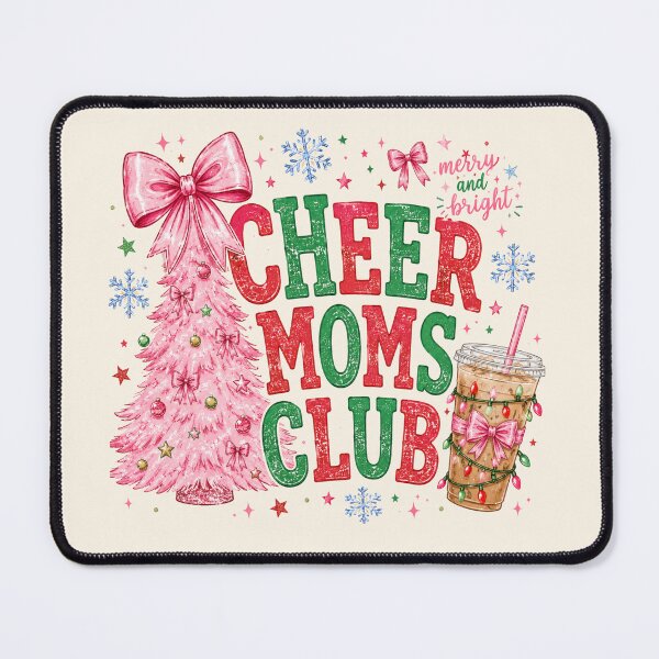 Item preview, Christmas Tree Cheer Moms Club Pink Bow Merry and Bright designed and sold by Yellowriversss.