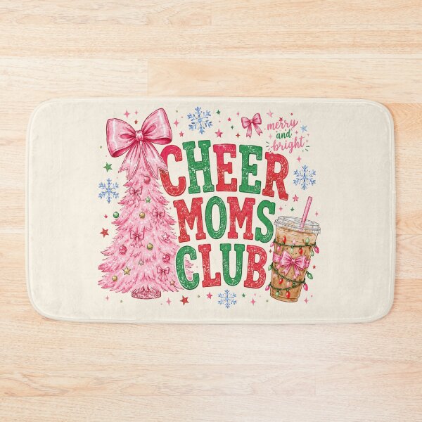Item preview, Christmas Tree Cheer Moms Club Pink Bow Merry and Bright designed and sold by Yellowriversss.