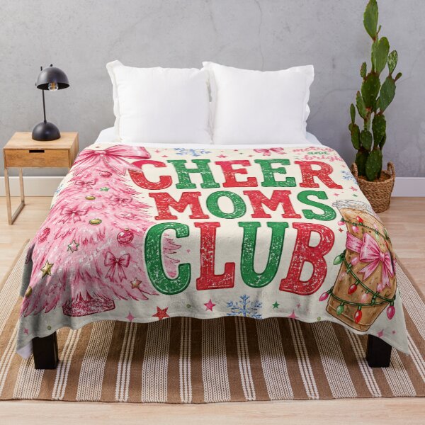 Item preview, Christmas Tree Cheer Moms Club Pink Bow Merry and Bright designed and sold by Yellowriversss.