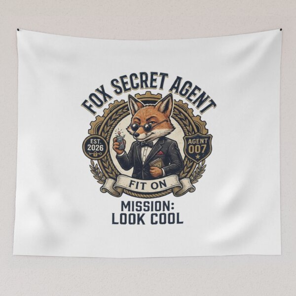 Item preview, Fox Secret Agent T-Shirt | Funny Spy Fox Animal Graphic Tee Gift designed and sold by Fit On.