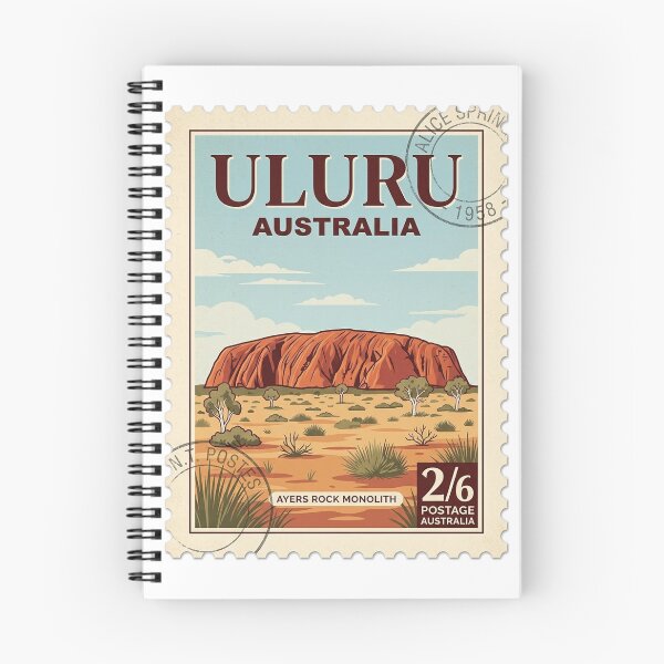 Item preview, Vintage Uluru Australia Ayers Rock Travel Stamp designed and sold by k3rstman1.