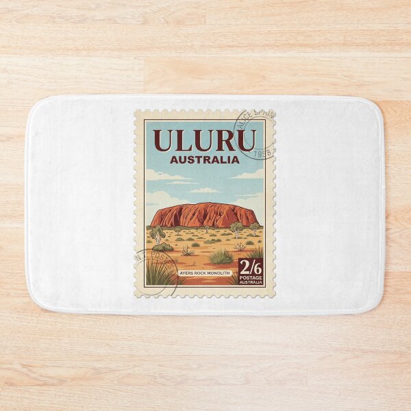 Item preview, Vintage Uluru Australia Ayers Rock Travel Stamp designed and sold by k3rstman1.