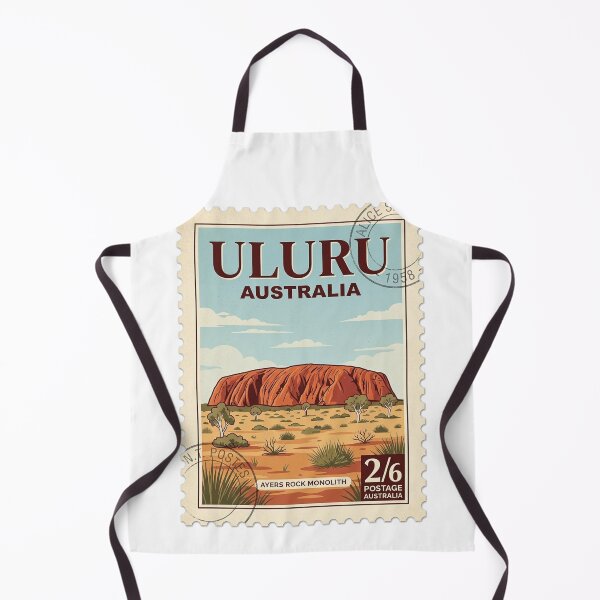 Item preview, Vintage Uluru Australia Ayers Rock Travel Stamp designed and sold by k3rstman1.