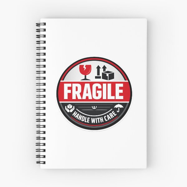Item preview, FRAGILE - HANDLE WITH CARE - SIGNS - RETRO WORN SIGN - UNIQUE RARE ORIGINAL TSHIRT STICKER designed and sold by SentientGallery.