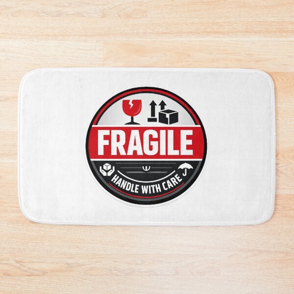 Item preview, FRAGILE - HANDLE WITH CARE - SIGNS - RETRO WORN SIGN - UNIQUE RARE ORIGINAL TSHIRT STICKER designed and sold by SentientGallery.