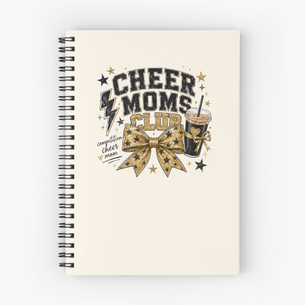 Item preview, Black and Gold Cheer Moms Club Luxe Competition Glitter Bow designed and sold by Yellowriversss.