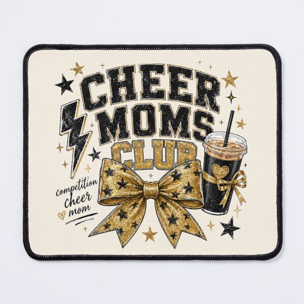 Item preview, Black and Gold Cheer Moms Club Luxe Competition Glitter Bow designed and sold by Yellowriversss.