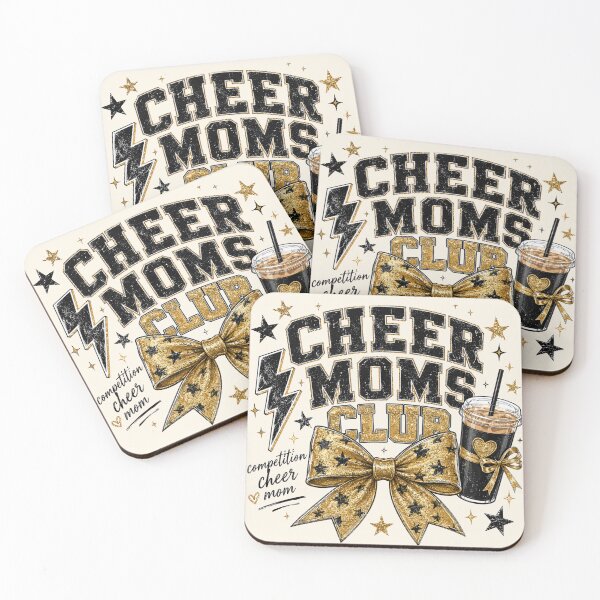 Item preview, Black and Gold Cheer Moms Club Luxe Competition Glitter Bow designed and sold by Yellowriversss.