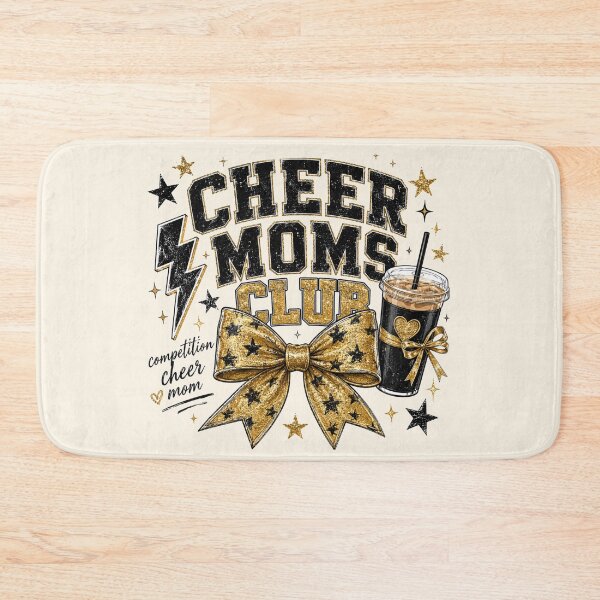 Item preview, Black and Gold Cheer Moms Club Luxe Competition Glitter Bow designed and sold by Yellowriversss.