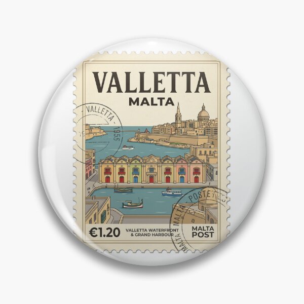 Item preview, Valletta Malta Grand Harbour Travel Stamp designed and sold by k3rstman1.