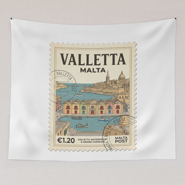 Item preview, Valletta Malta Grand Harbour Travel Stamp designed and sold by k3rstman1.