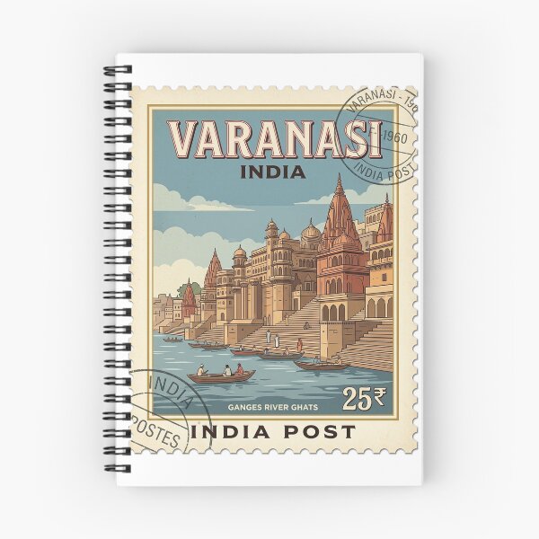 Item preview, Varanasi India Ganges River Ghats Travel Stamp designed and sold by k3rstman1.