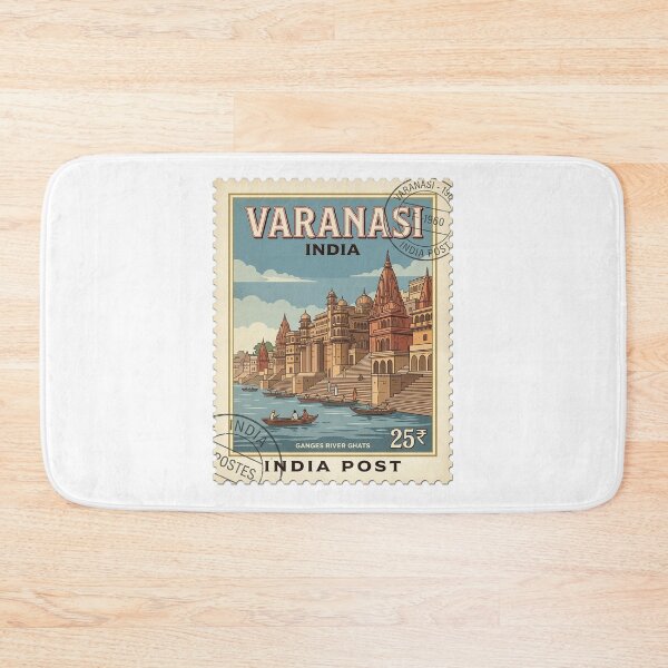 Item preview, Varanasi India Ganges River Ghats Travel Stamp designed and sold by k3rstman1.