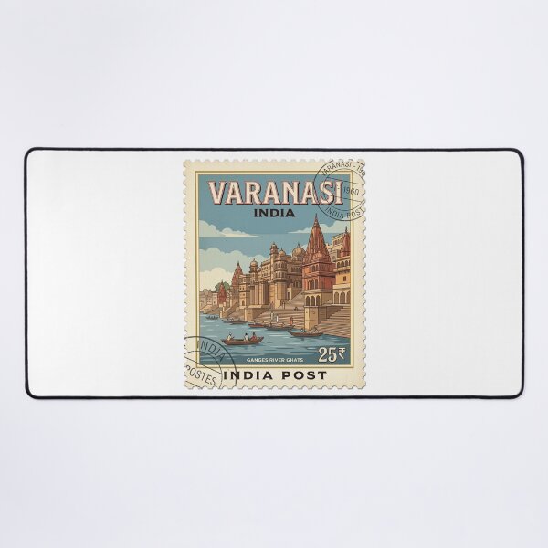 Item preview, Varanasi India Ganges River Ghats Travel Stamp designed and sold by k3rstman1.