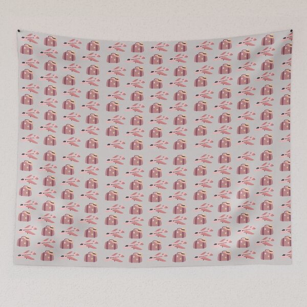 Item preview, Cute Pink Passport Airplane Boarding Pass Travel Seamless Pattern designed and sold by Artemis & Woven Collective.