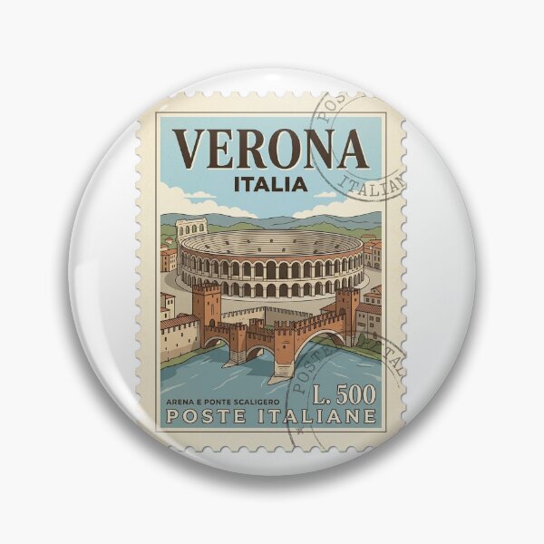 Item preview, Verona Italy Arena Ponte Scaligero Travel Stamp designed and sold by k3rstman1.