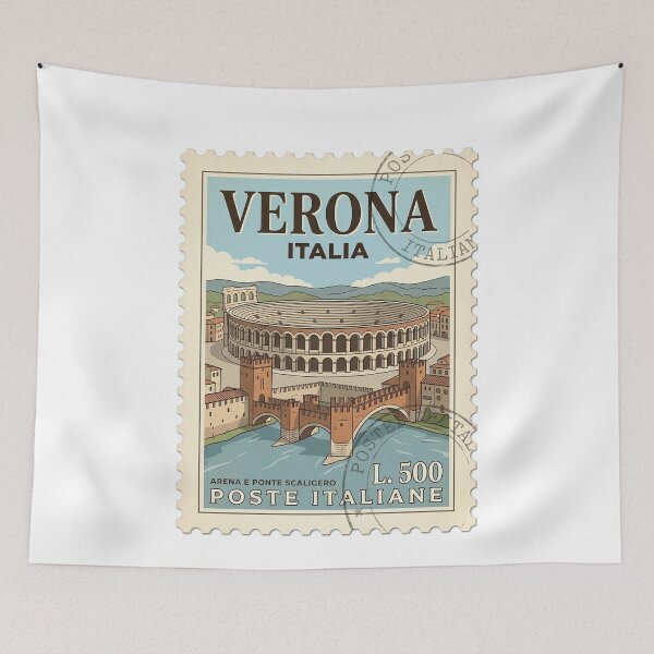 Item preview, Verona Italy Arena Ponte Scaligero Travel Stamp designed and sold by k3rstman1.