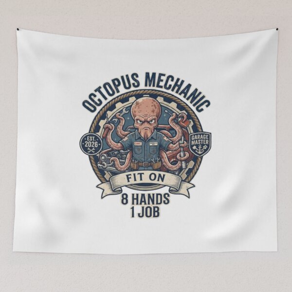 Item preview, Octopus Mechanic T-Shirt | Funny Smart Animal Auto Repair Graphic Tee Gift designed and sold by Fit On.
