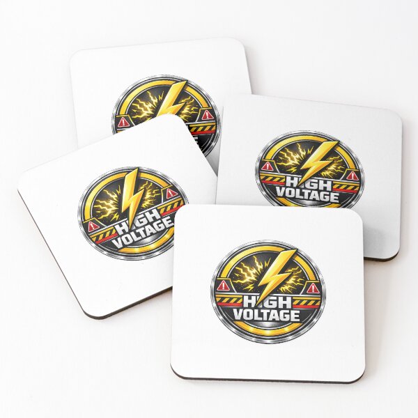Item preview, HIGH VOLTAGE - SIGNS - RETRO WORN SIGN - UNIQUE RARE ORIGINAL TSHIRT STICKER designed and sold by SentientGallery.