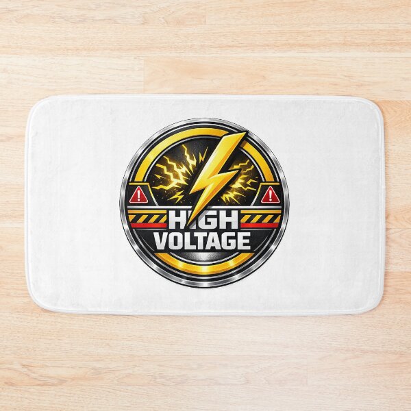 Item preview, HIGH VOLTAGE - SIGNS - RETRO WORN SIGN - UNIQUE RARE ORIGINAL TSHIRT STICKER designed and sold by SentientGallery.
