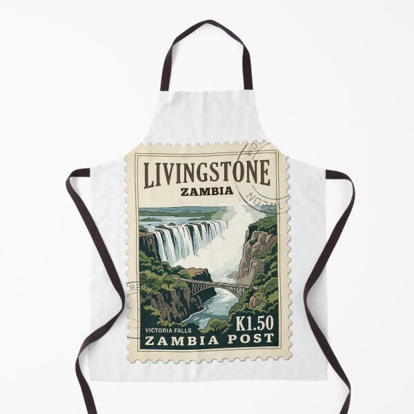 Item preview, Vintage Victoria Falls Zambia Travel Stamp designed and sold by k3rstman1.