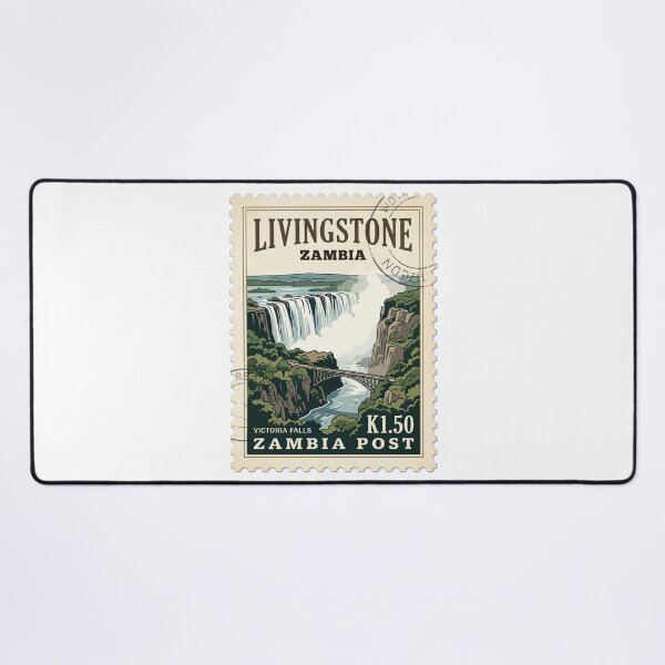 Item preview, Vintage Victoria Falls Zambia Travel Stamp designed and sold by k3rstman1.