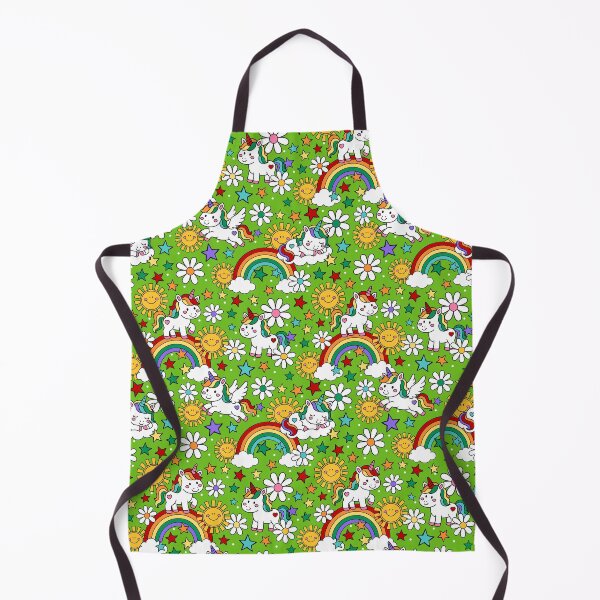 Item preview, Unicorns Rainbows and Sunshine in Lime Green designed and sold by KrisInStitches.