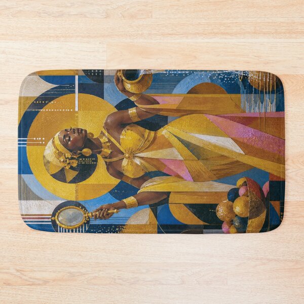 Item preview, Oshun: Goddess of the Sacred River a cubistic painting. designed and sold by GalleryKauffeld.