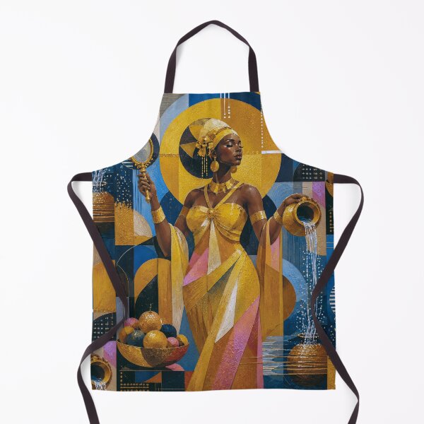Item preview, Oshun: Goddess of the Sacred River a cubistic painting. designed and sold by GalleryKauffeld.